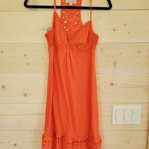💥2/$30💥 Coral racer-back dress eyelet detail